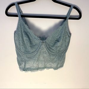 Victoria’s Secret bustier top 36ddd blue